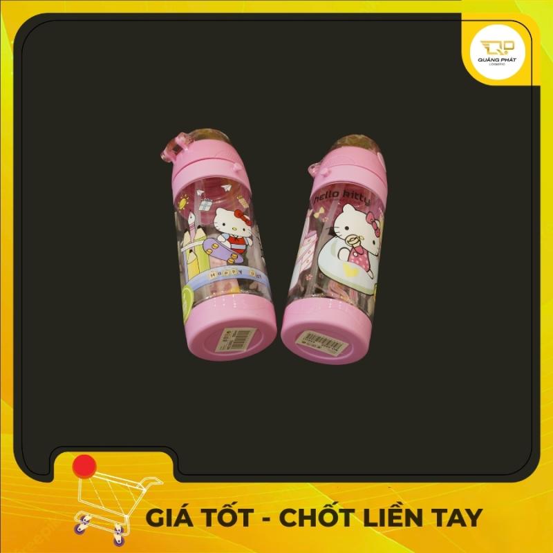 Bình Đựng Nước Hello Kitty 550ml Chất Liệu Nhựa An Toàn Cho Bé, Mới 100%