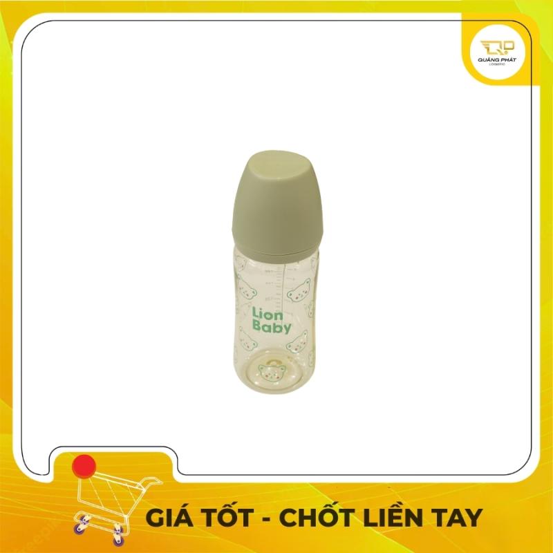 Bình Sữa Cổ Rộng Lion Baby Hàn Quốc Họa Tiết Gấu 270ml,Mới 100%