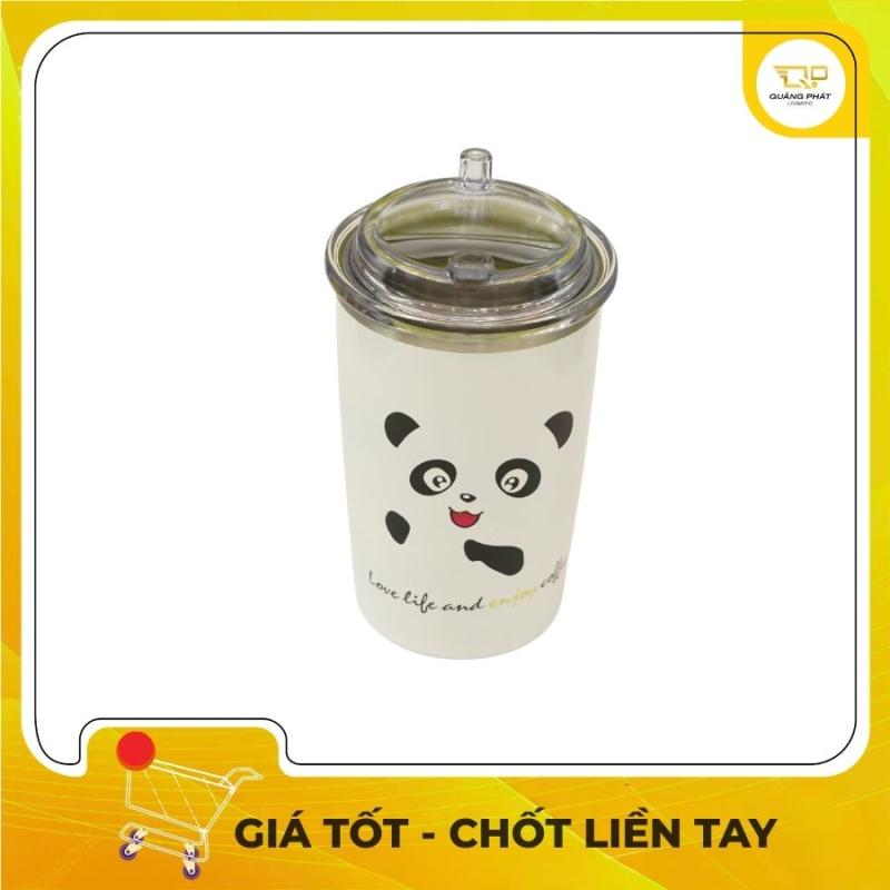 Ly Giữ Nhiệt Inox Họa Tiết Gấu Trúc Dễ Thương 450ml,Mới 100%