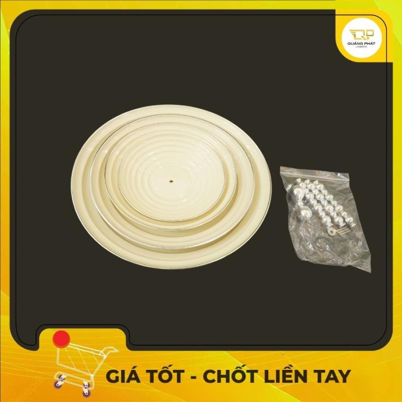 Bộ 4 Đĩa Tròn Nhựa Cao Cấp  Thiết Kế Xếp Tầng Sang Trọng, Mới 100%