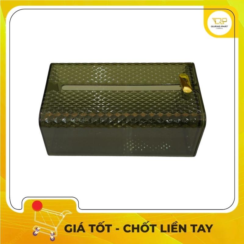 Hộp Đựng Giấy Rút Nhựa Acrylic Cao Cấp Họa Tiết Kim Cương Sang Trọng,Mới 100%