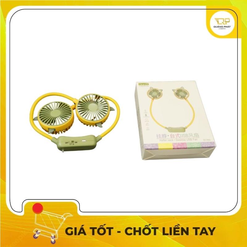 Quạt Đeo Cổ Mini Sạc USB Diandi DD5583 Tiện Lợi - Quạt Tích Điện Đeo Cổ Để Bàn 2 Trong 1 Gấp Gọn Thời Trang