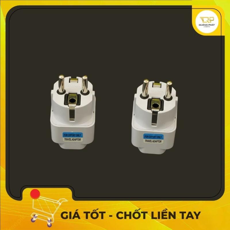 Đầu Chuyển Đổi Phích Cắm Điện 3 Chấu Sang 2 Chấu Tròn Đa Năng - Phích Cắm Chuyển Đổi Du Lịch Cao Cấp Tiện Lợi