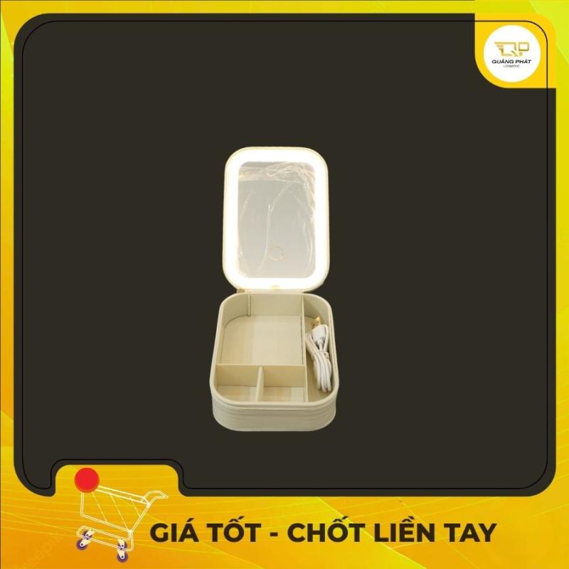 Hộp Đựng Đồ Trang Điểm Mini Có Gương Đèn LED Thông Minh