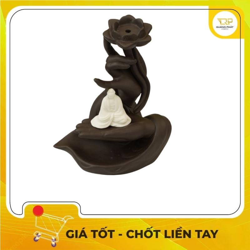 Thác Khói Trầm Hương Bàn Tay Phật Liên Hoa – Nghệ Thuật Decor Tĩnh Tại (Mới 100%)