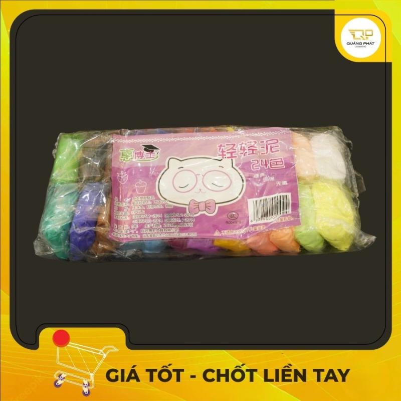 24 Màu Đất Nặn Siêu Nhẹ HC0202  Cho Bé - Đất Sét Tự Khô Không Dính Tay Đồ Chơi Tạo Hình Thu Công Sáng Tạo