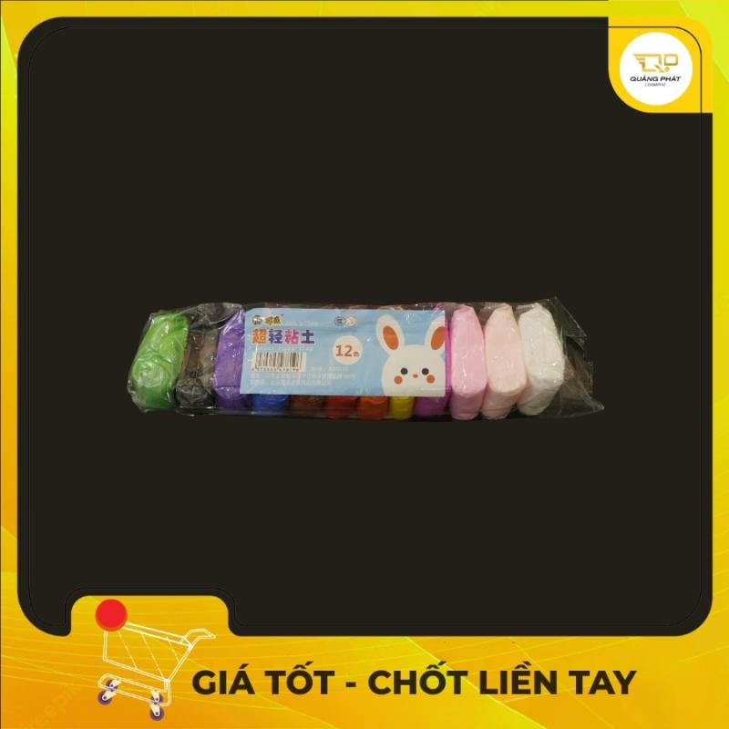 12 Màu Đất Nặn Siêu Nhẹ Super Light Clay A3001D Cho Bé - Đất Sét Tự Khô Không Dính Tay Đồ Chơi Tạo Hình Thu Công Sáng Tạo