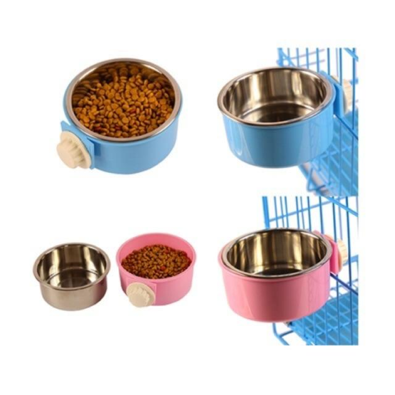 Bát Ăn Gắn Chuồng Cho Thú Cưng,Bát Treo Inox ,Mới 100%
