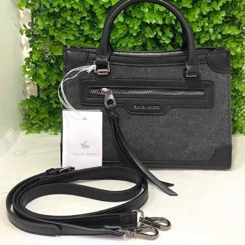 Túi xách nữ David Jones Paris phối da canvas cao cấp