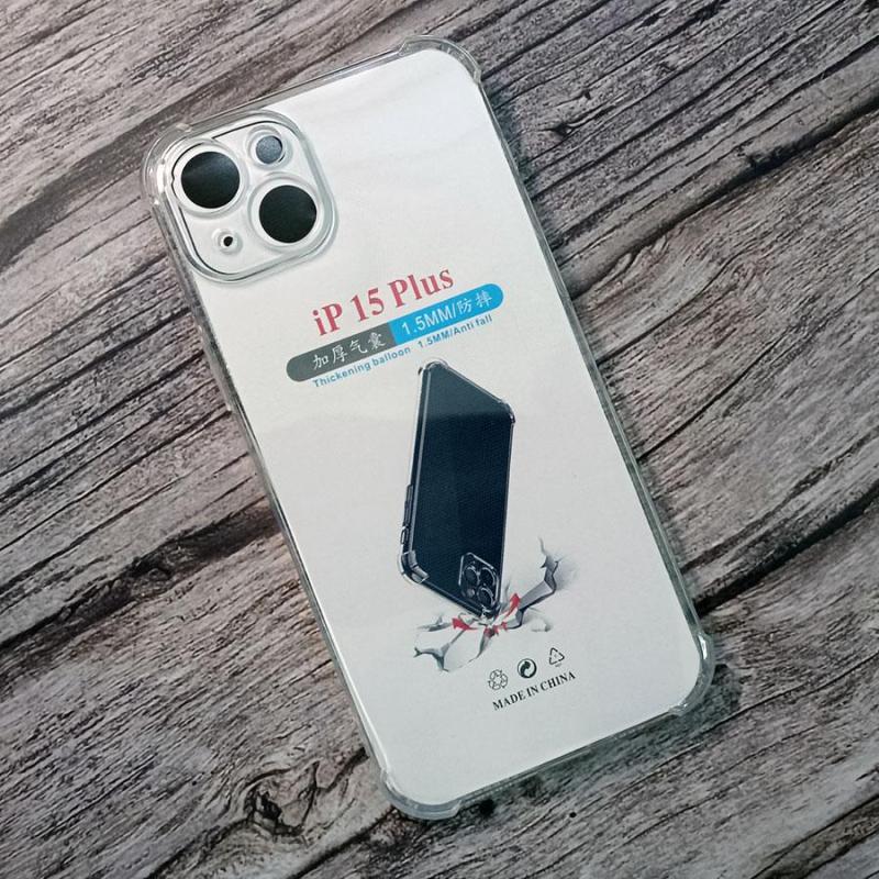 Ốp Lưng Dẻo Trong Suốt Chống Sốc Dày 1.5mm Cho iPhone 15 Plus 6.7 Inch