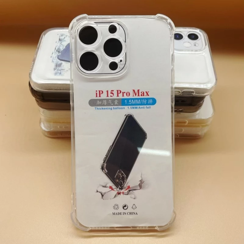 Ốp Lưng Dẻo Trong Suốt Chống Sốc 4 Góc Cho iPhone 15 Pro Max 6.7 Inch