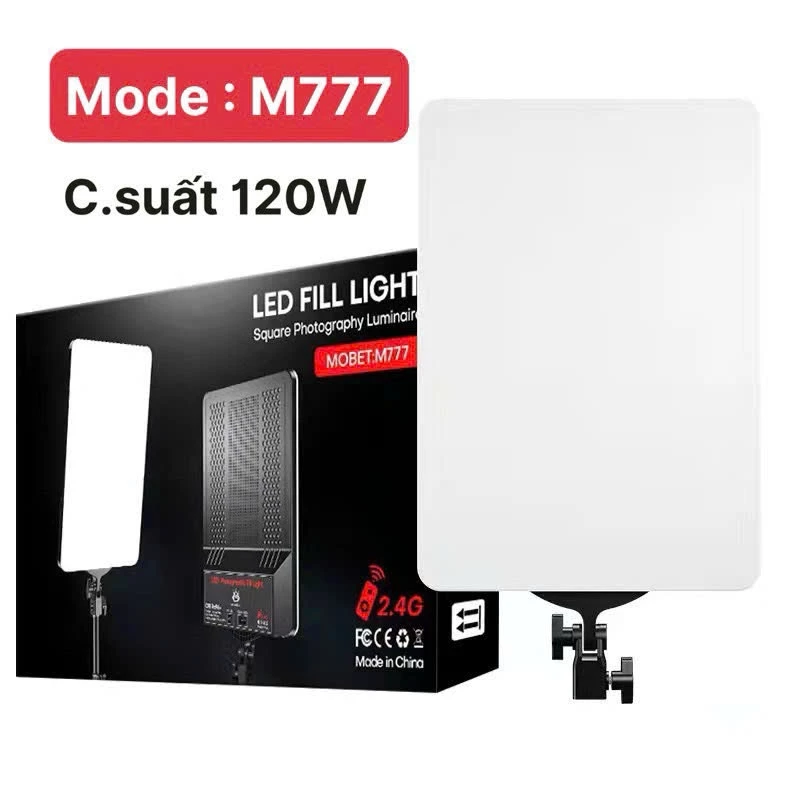 Đèn LED Chữ Nhật M777 28x40cm Hỗ Trợ Studio Livestream Quay Phim