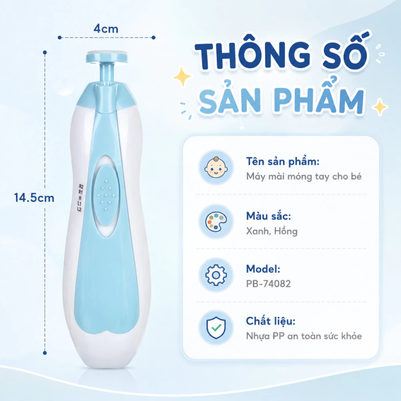 Máy Mài Dũa Móng Tay An Toàn Cho Bé PB-74082