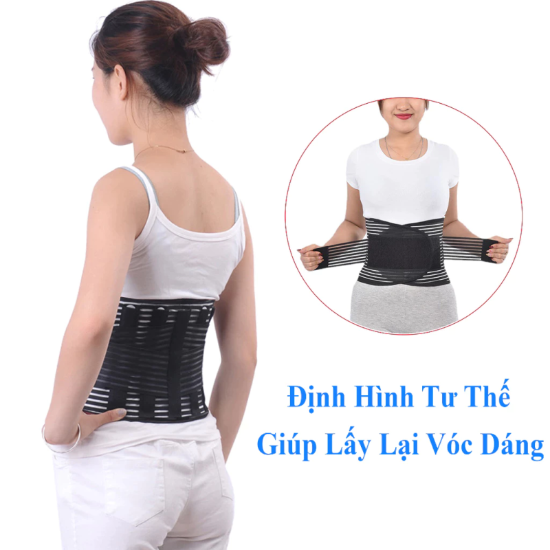 Đai Định Hình Tư Thế Và Hỗ Trợ Cột Sống Thắt Lưng (Màu Đen)