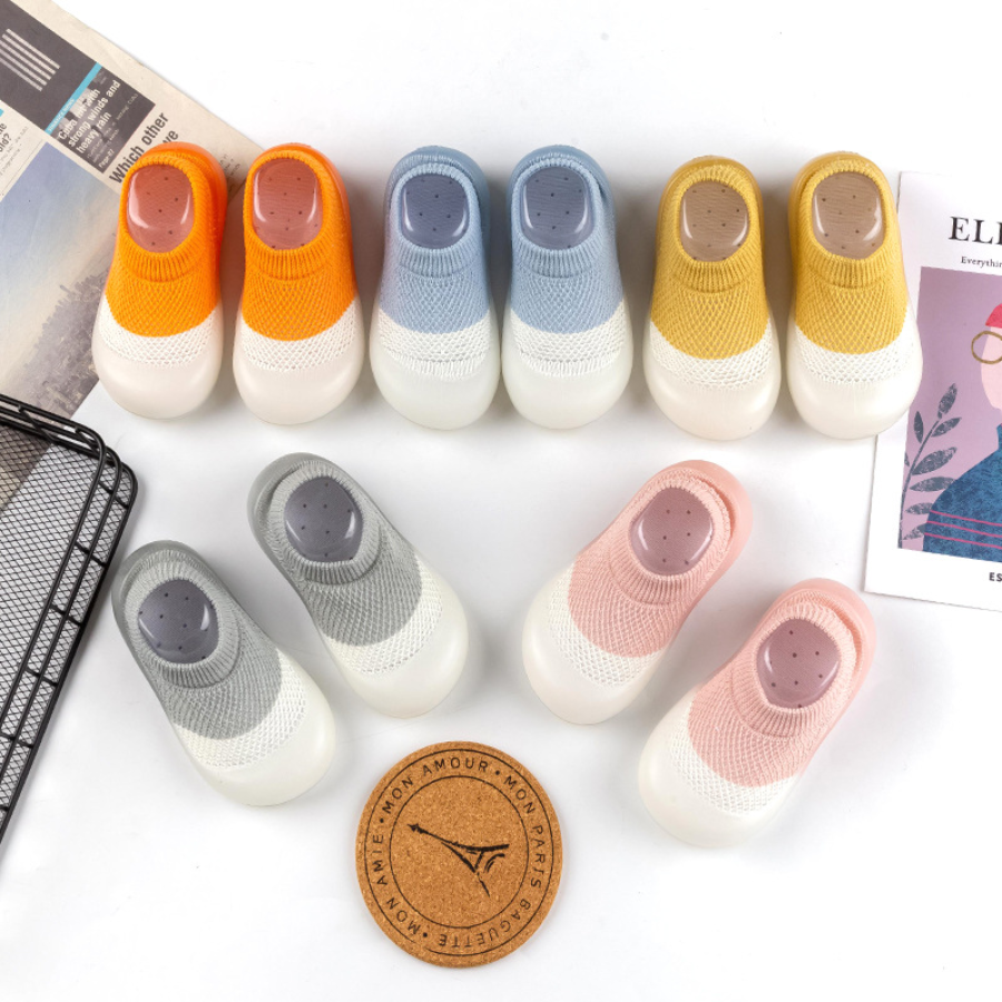 Giầy Lưới Tập Đi Thoáng Khí Đế Mềm , Nhẹ Cho Bé Trai , Bé Gái